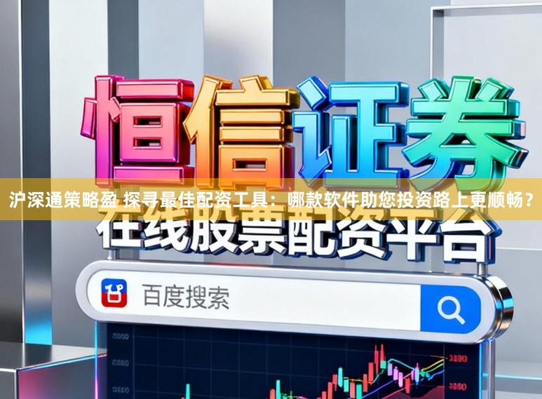 沪深通策略盈 探寻最佳配资工具：哪款软件助您投资路上更顺畅？
